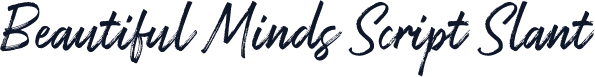 Beautiful Minds Script Slant