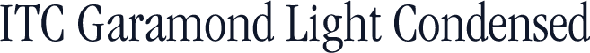 ITC Garamond Light Condensed
