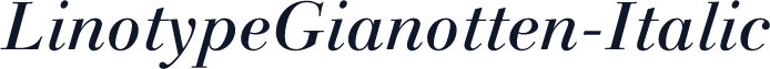 LinotypeGianotten-Italic