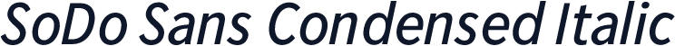 SoDo Sans Condensed Italic