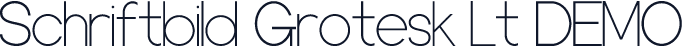 Schriftbild Grotesk Lt DEMO