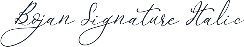 Bojan Signature Italic