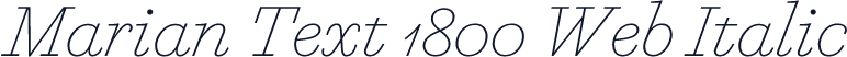 Marian Text 1800 Web Italic