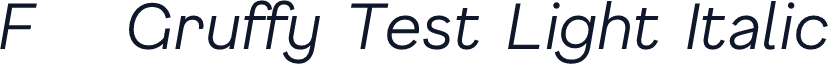 F37 Gruffy Test Light Italic