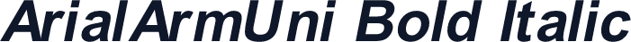 ArialArmUni Bold Italic