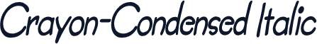 Crayon-Condensed Italic