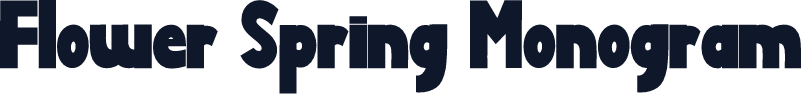 Flower Spring Monogram