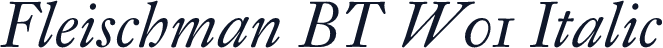 Fleischman BT W01 Italic