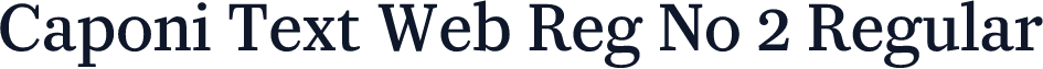 Caponi Text Web Reg No 2 Regular
