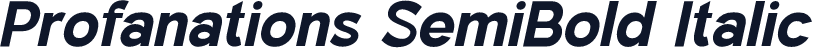 Profanations SemiBold Italic