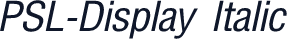 PSL-Display Italic
