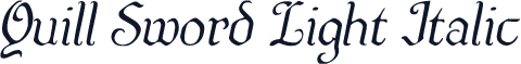Quill Sword Light Italic