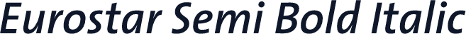 Eurostar Semi Bold Italic