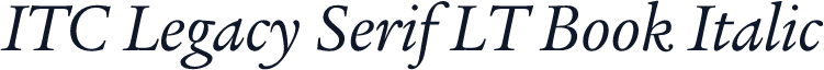 ITC Legacy Serif LT Book Italic
