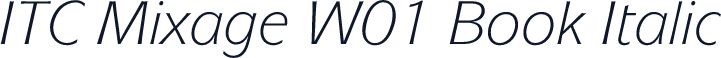 ITC Mixage W01 Book Italic