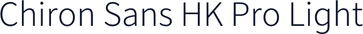 Chiron Sans HK Pro Light