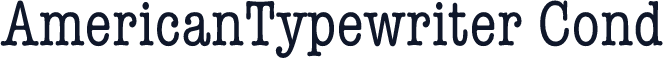 AmericanTypewriter Cond