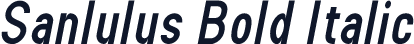 Sanlulus Bold Italic
