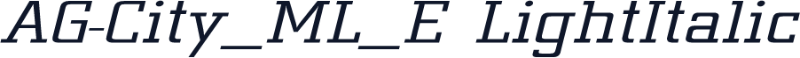 AG-City_ML_E LightItalic