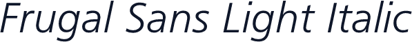 Frugal Sans Light Italic