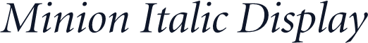 Minion Italic Display