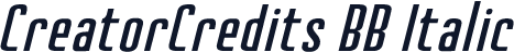 CreatorCredits BB Italic