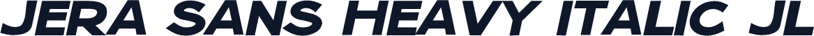 Jera Sans Heavy Italic JL