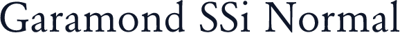 Garamond SSi Normal