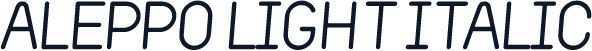 Aleppo Light Italic