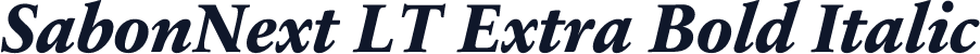 SabonNext LT Extra Bold Italic