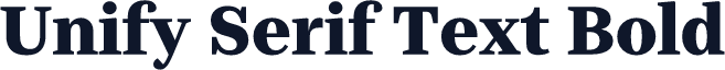 Unify Serif Text Bold