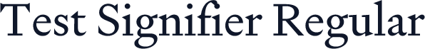 Test Signifier Regular
