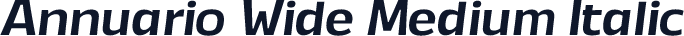 Annuario Wide Medium Italic