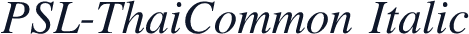 PSL-ThaiCommon Italic