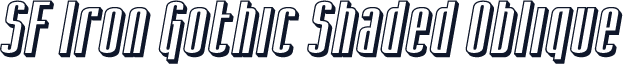 SF Iron Gothic Shaded Oblique