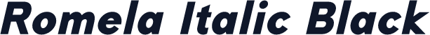 Romela Italic Black