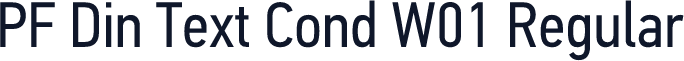 PF Din Text Cond W01 Regular