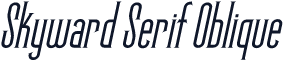 Skyward Serif Oblique