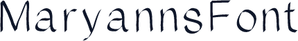 MaryannsFont