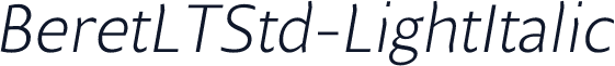 BeretLTStd-LightItalic