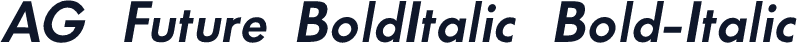 AG Future_BoldItalic Bold-Italic