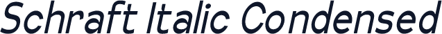 Schraft Italic Condensed