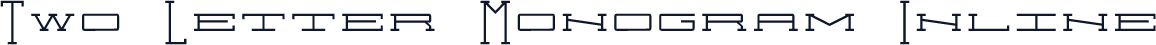Two Letter Monogram Inline