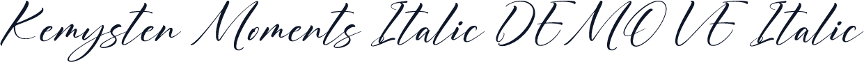 Kemysten Moments Italic DEMO VE Italic