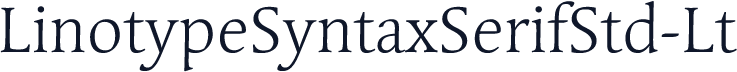 LinotypeSyntaxSerifStd-Lt