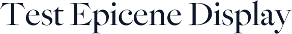 Test Epicene Display