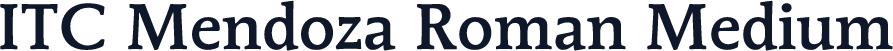 ITC Mendoza Roman Medium