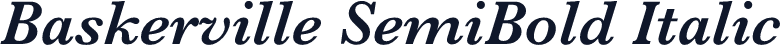 Baskerville SemiBold Italic