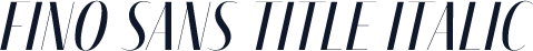 Fino Sans Title Italic