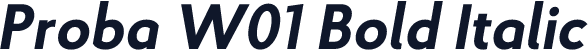 Proba W01 Bold Italic